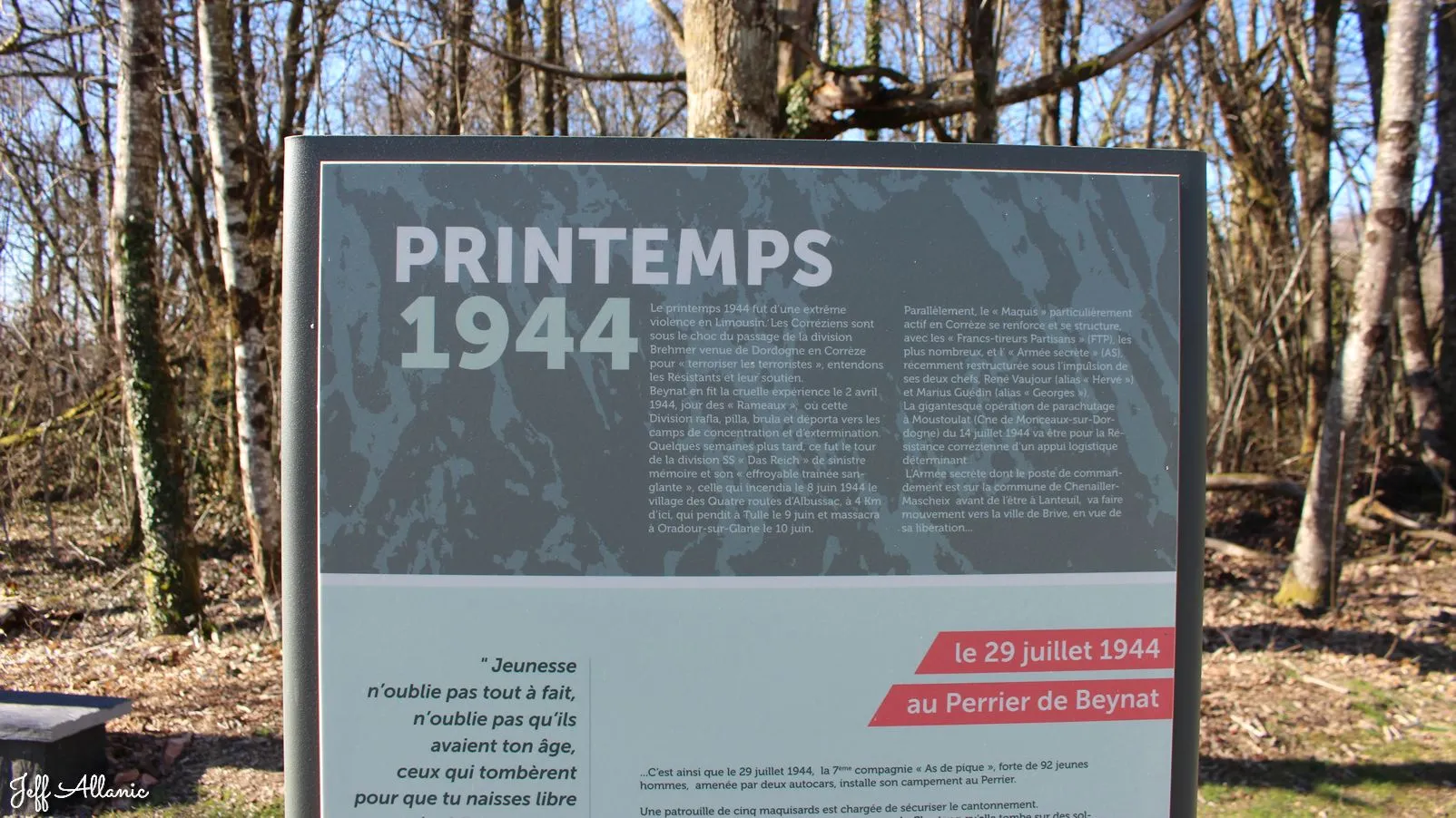 Corrèze découverte - Photo N° 3 - Monument des résistants - 19190 - Beynat - Passages d'histoires - Quelques pas - Autour de vous